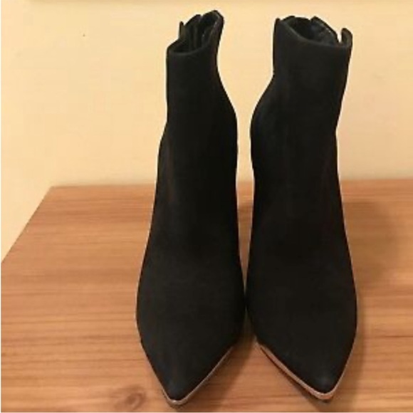 Rachel Roy Black Suede Ankle Boots Size 6.5 - Picture 2 of 5
